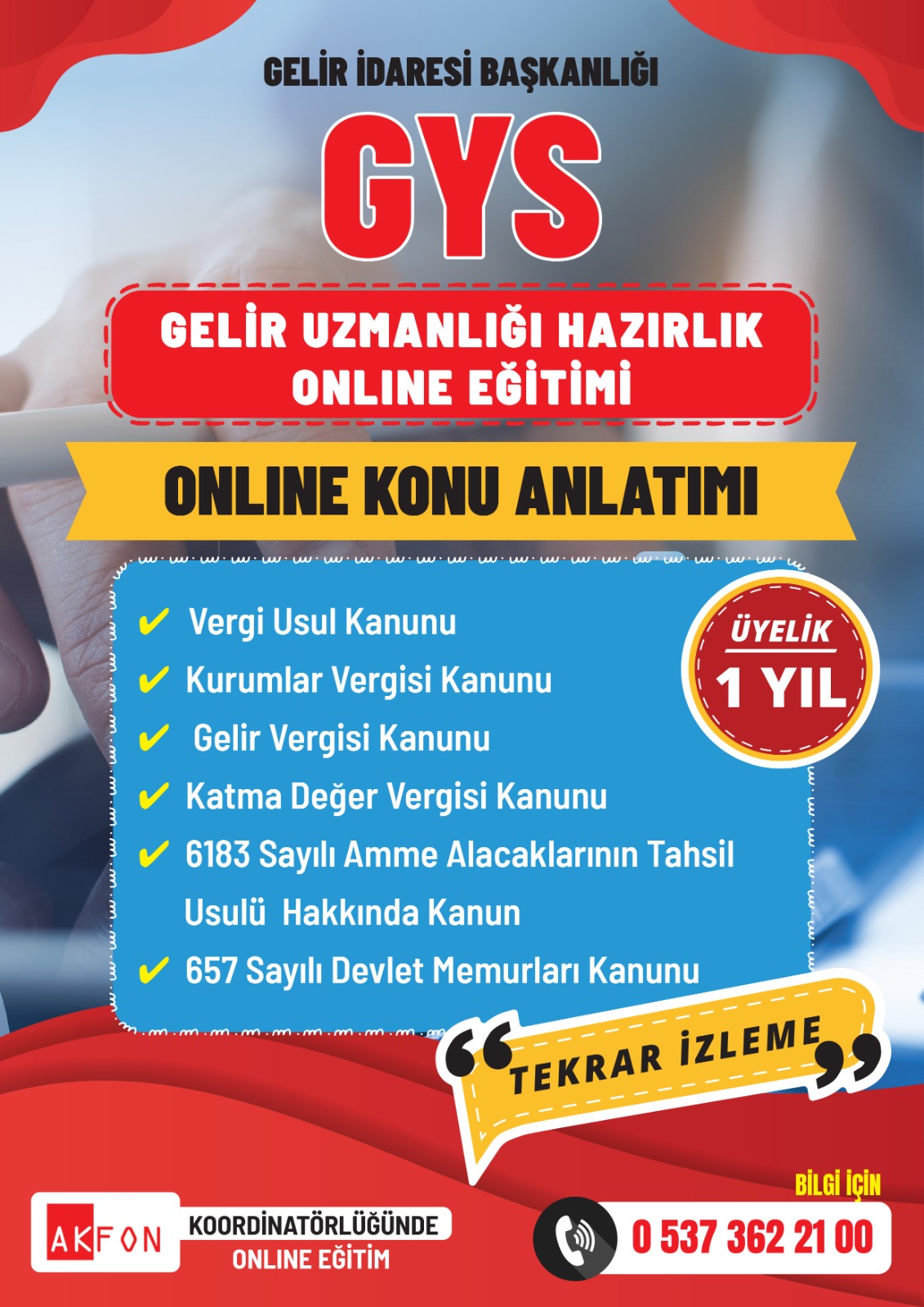 Gelir Uzman Yardımcılığı Hazırlayıcı Online Eğitim