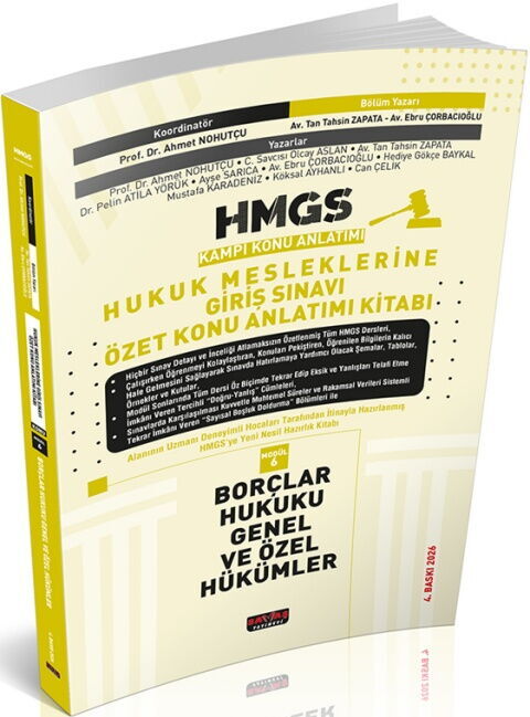 Savaş Yayınevi HMGS Özet Konu Anlatımı Borçlar Hukuku Genel ve Özel Hükümler Şubat 2026 4. Baskı
