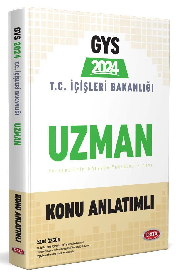 Data Yayınları T.C. İçişleri Bakanlığı Uzman GYS Konu Anlatımlı