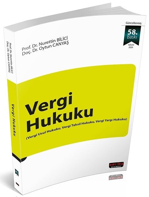 Savaş 2026 Vergi Hukuku 58. Baskı - Nurettin Bilici Savaş Yayınları