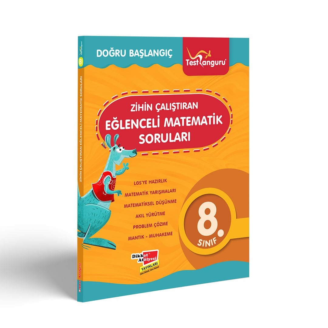 8.Sınıf Zihin Çalıştıran Eğlenceli Kanguru Matematik Soruları Dikkat Atölyesi Yayınları