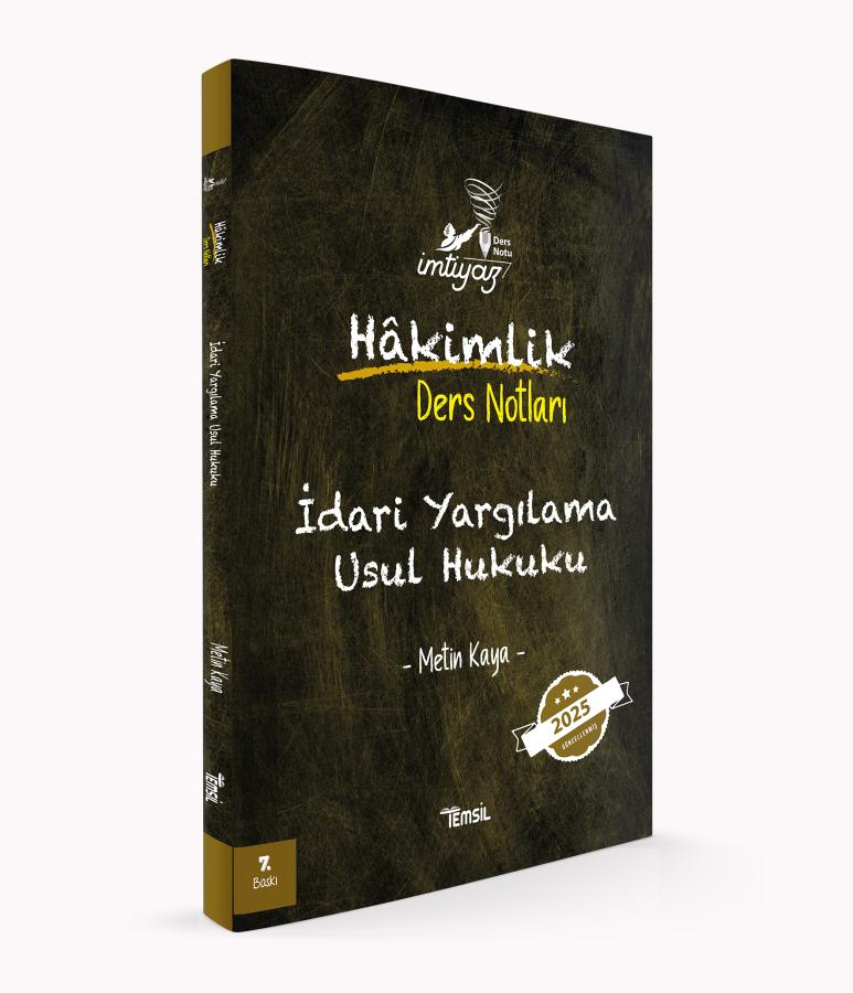 İMTİYAZ İdari Yargılama Usul Hukuku Ders Notları Metin Kaya Temsil Kitap