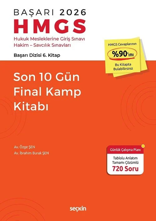 Seçkin 2026 BAŞARI HMGS Son 10 Gün Final Kamp Kitabı - Özge Şen, İbrahim Burak Şen Seçkin Yayınları