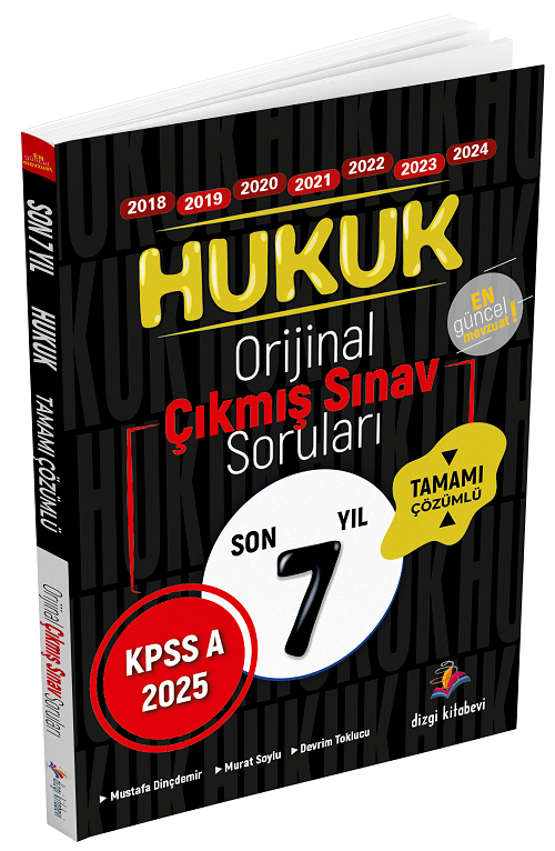 Dizgi Kitap Yayınları 2025 KPSS A Hukuk Son 7 Yıl Tamamı Çözümlü Orijinal Çıkmış Sorular