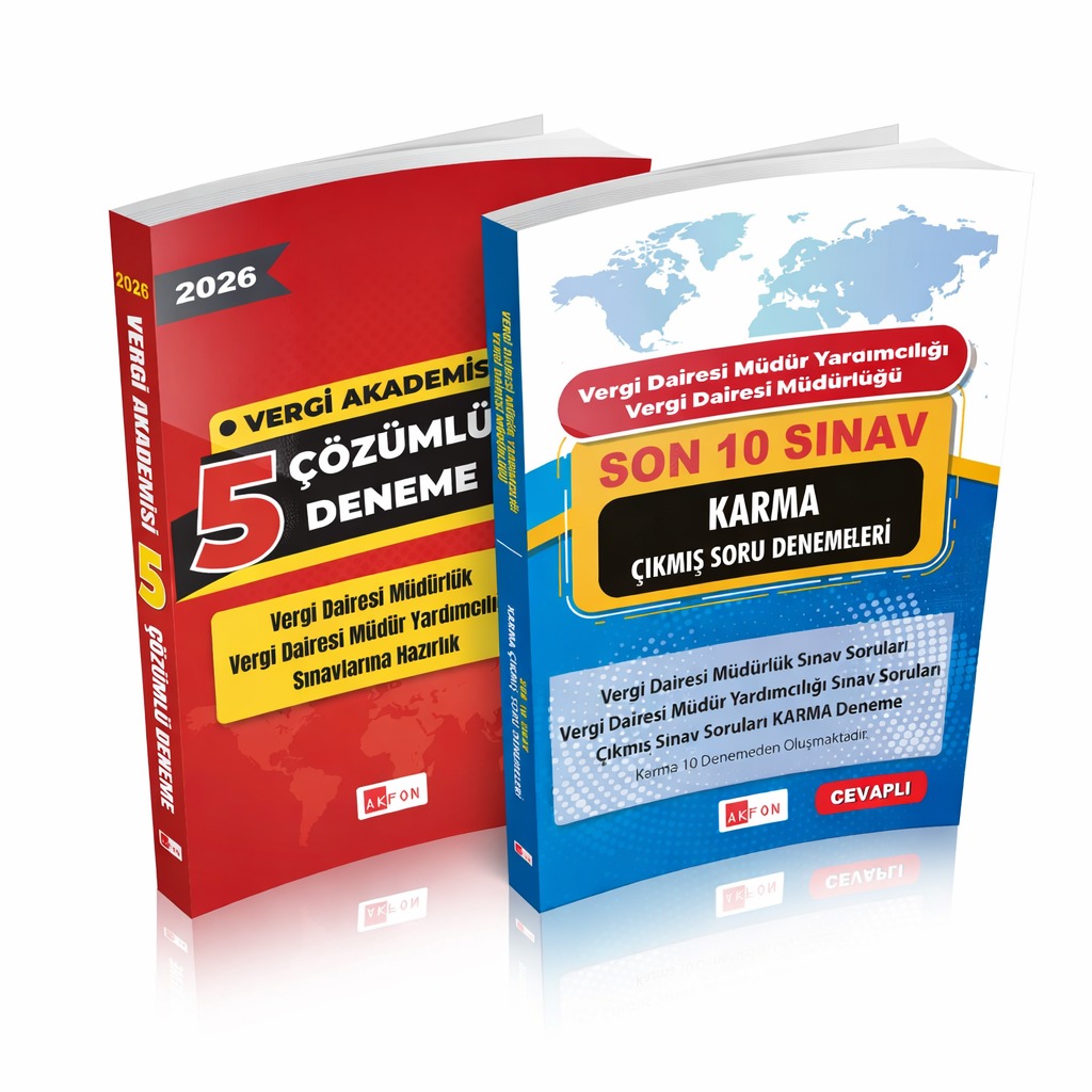Vergi Akademisi Karma Çıkmış Soru Denemeleri Cevaplı + Özgün 5 Deneme Seti