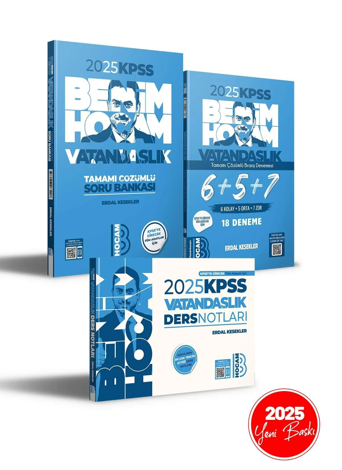 2025 KPSS Vatandaşlık Ders Notları - Soru Bankası ve 6+5+7 Deneme Seti Benim Hocam Yayınları
