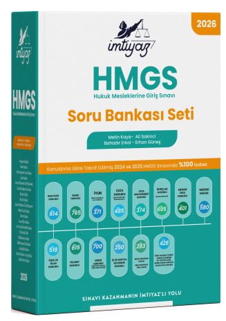 İmtiyaz 2026 HMGS Soru Bankası Seti İmtiyaz Yayıncılık