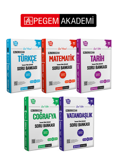 PEGEM AKADEMİ 2026 Kpss Genel Yetenek - Genel Kültür EzberbozanTamamı Video Çözümlü Soru Bankası Seti (5 Kitap)