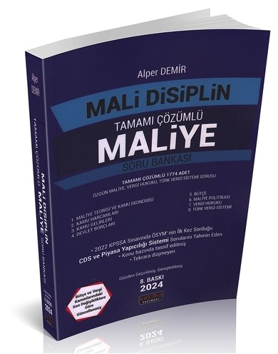 Mali Disiplin Maliye Soru Bankası Alper Demir Savaş Yayınları 2024
