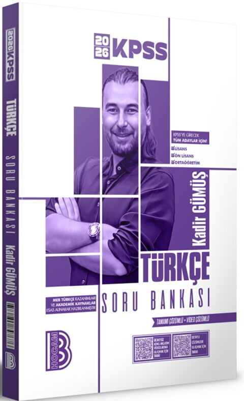 Benim Hocam 2026 KPSS Türkçe Soru Bankası Çözümlü - Kadir Gümüş Benim Hocam Yayınları