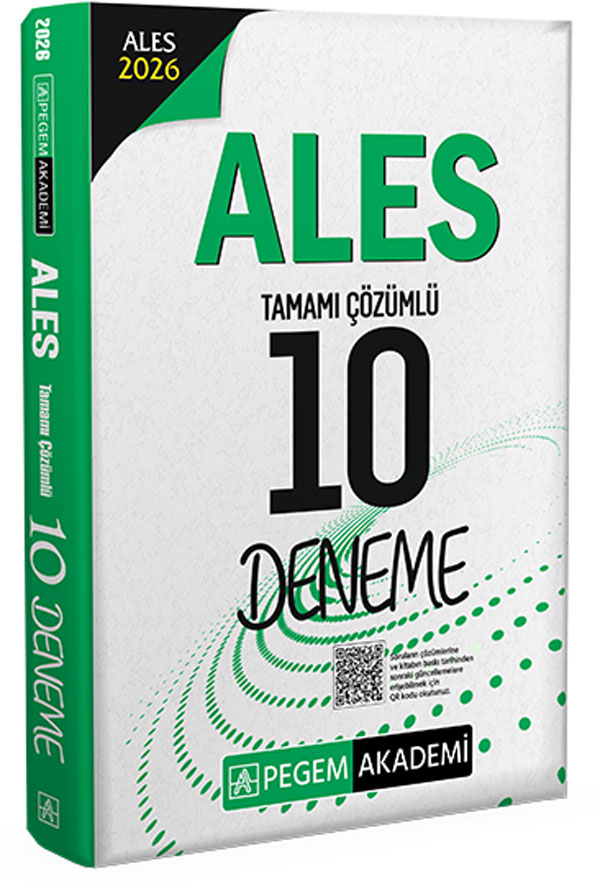 Pegem 2026 ALES 10 Deneme Çözümlü Pegem Akademi Yayınları