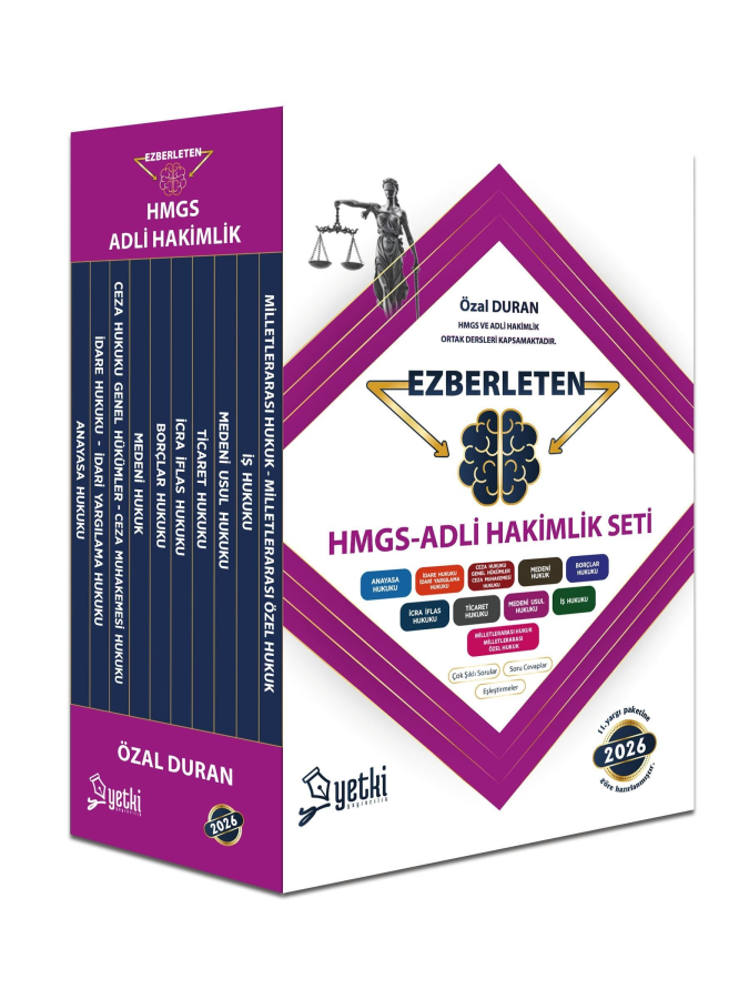 Yetki Yayınları 2026 HMGS Adli Hakimlik Ezberleten Seti