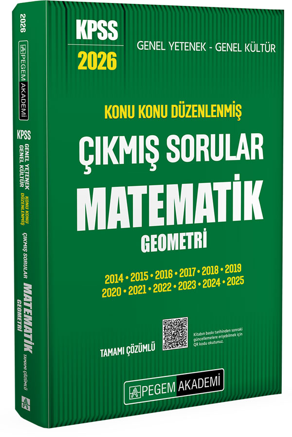 Pegem 2026 KPSS Matematik Çıkmış Sorular Konu Konu Çözümlü Pegem Akademi Yayınları