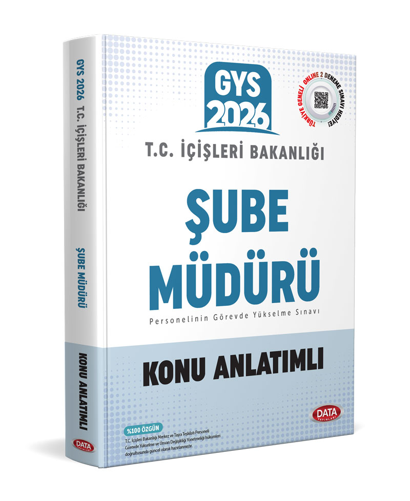 Data Yayınları T.C. İçişleri Bakanlığı Şube Müdürü GYS Konu Anlatımlı