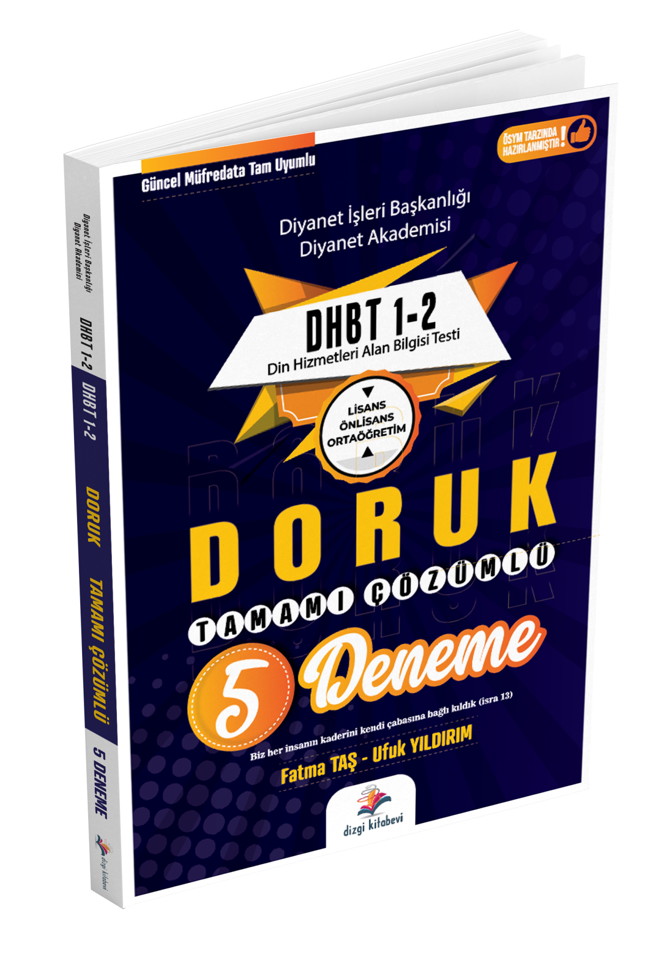 Dizgi Kitap Dhbt Tamamı Çözümlü 5 Deneme Sınavı 2024