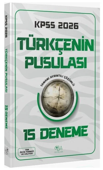 CBA Yayınları 2026 KPSS Türkçenin Pusulası 15 Deneme Çözümlü CBA Yayınları