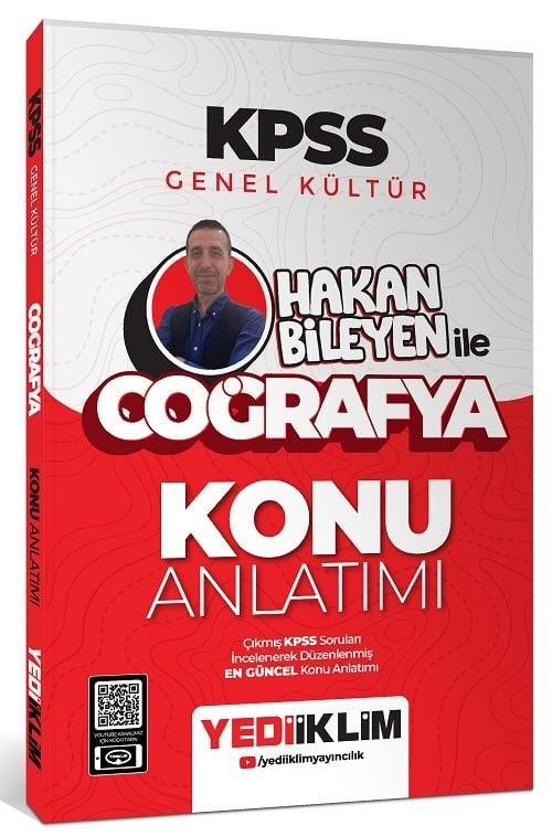 Yediiklim Yayınları 2025 KPSS Genel Kültür Hakan Bileyen ile Coğrafya Konu Anlatımı