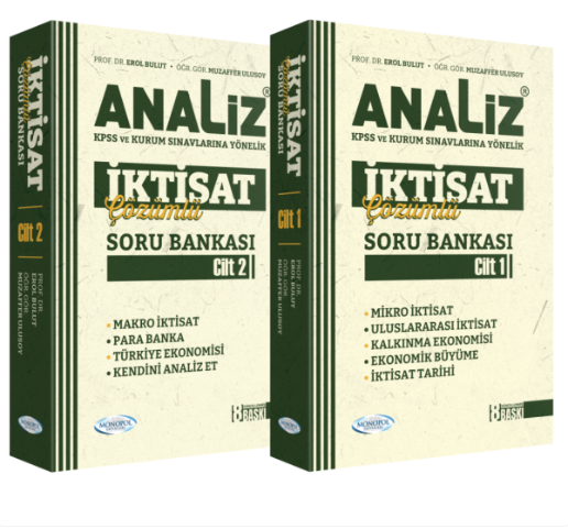 Monopol Yayınları 2026 KPSS A Grubu İktisat Analiz Soru Bankası Çözümlü 2 Cilt Set