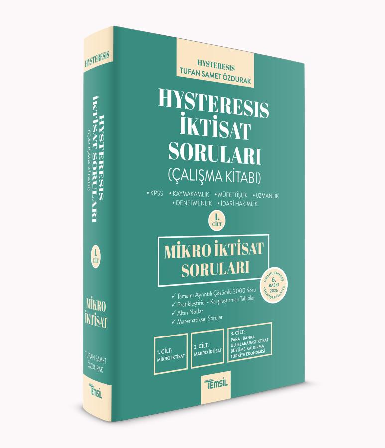 Temsil 2026 HYSTERESİS İktisat Soruları Mikro İktisat Cilt-1 6. Baskı - Tufan Samet Özdurak Temsil Yayınları