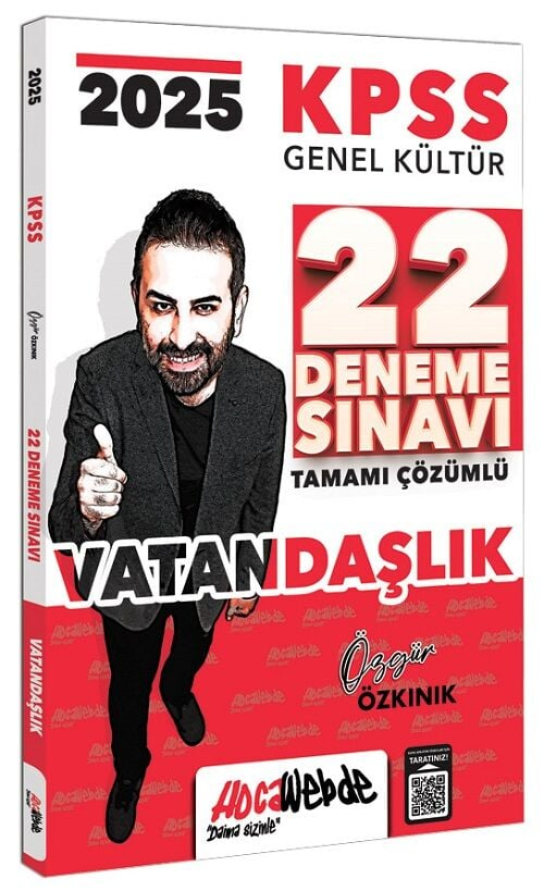 HocaWebde Yayınları 2025 KPSS Vatandaşlık Tamamı Çözümlü 22 Deneme