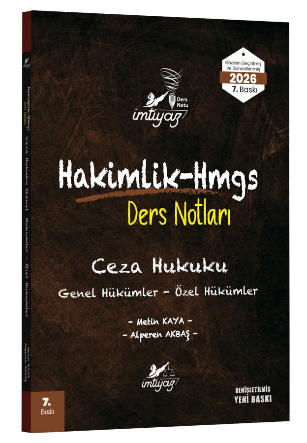 İMTİYAZ Ceza Hukuku (Genel Hükümler - Özel Hükümler) Ders Notları - Metin Kaya, Alperen Akbaş