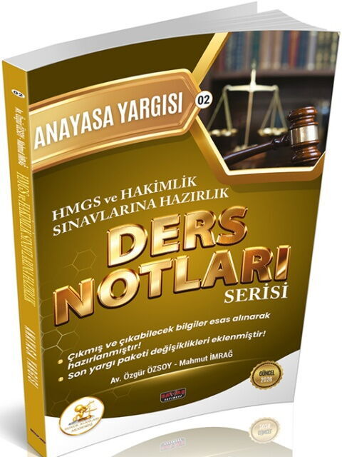 Savaş Yayınları 2026 HUKAL HMGS-HAKİMLİK Anayasa Yargısı Ders Notları Özgür Özsoy, Damla Turgut