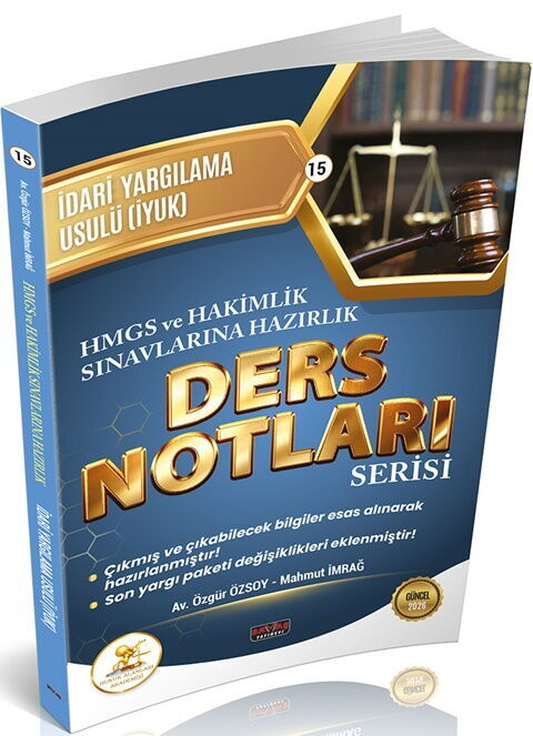 Savaş Yayınları 2026 HUKAL HMGS-HAKİMLİK İdari Yargılama Usulü Ders Notları Mahmut İmrağ, Özgür Özsoy