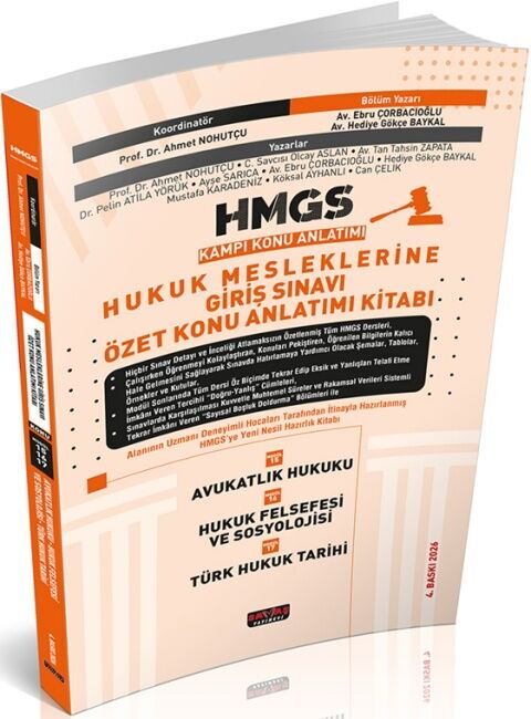 Savaş Yayınevi HMGS Özet Konu Anlatımı Avukatlık Hukuku Hukuk Felsefesi ve Sosyolojisi Türk Hukuk Tarihi Şubat 2026 4. Baskı