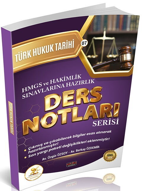 Savaş Yayınları 2026 HUKAL HMGS-HAKİMLİK Türk Hukuk Tarihi Ders Notları Özgür Özsoy, Damla Turgut