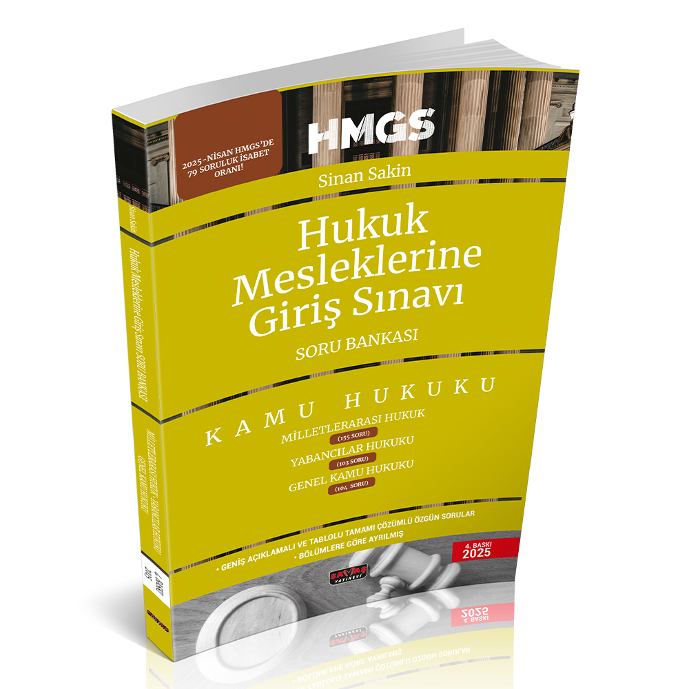 HMGS Milletlerarası Hukuk ve Genel Kamu Hukuku Soru Bankası Savaş Yayınları Mayıs 2025