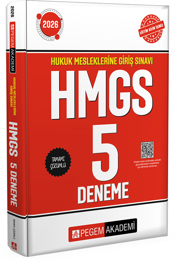 Pegem Yayınları 2026 HMGS 5 Deneme Çözümlü