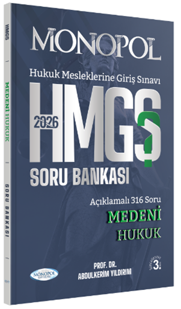 Monopol Yayınları 2026 HMGS Medeni Hukuk Soru Bankası Abdulkerim Yıldırım