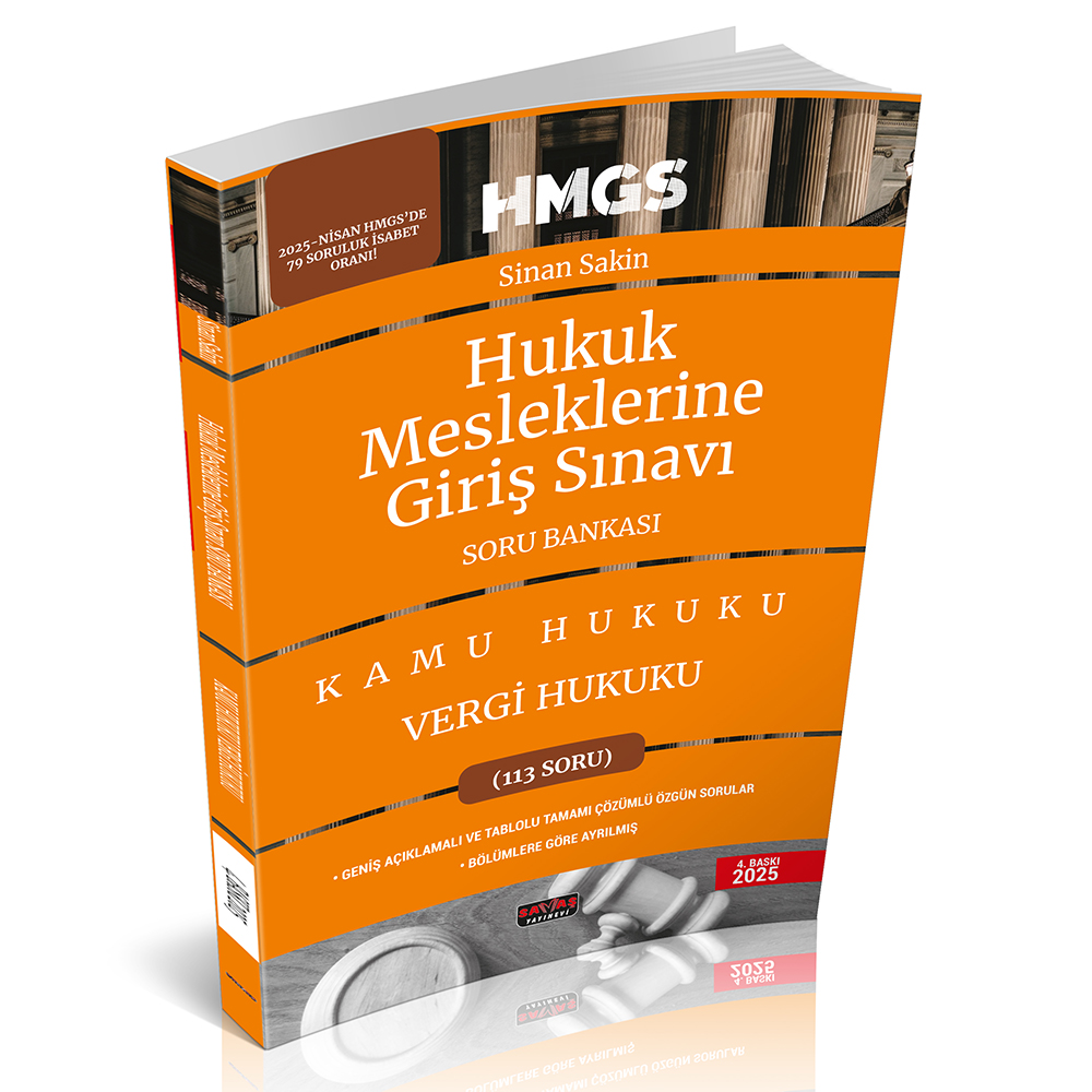 HMGS Vergi Hukuku Soru Bankası Savaş Yayınları Haziran 2025