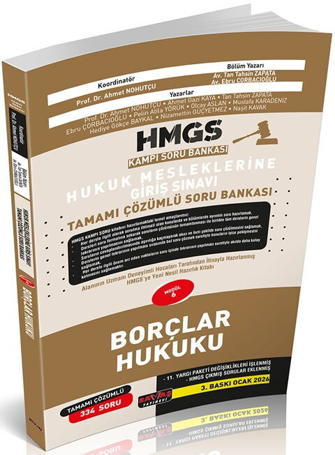 Savaş Yayınları 2026 HMGS Kampı Borçlar Hukuku Soru Bankası