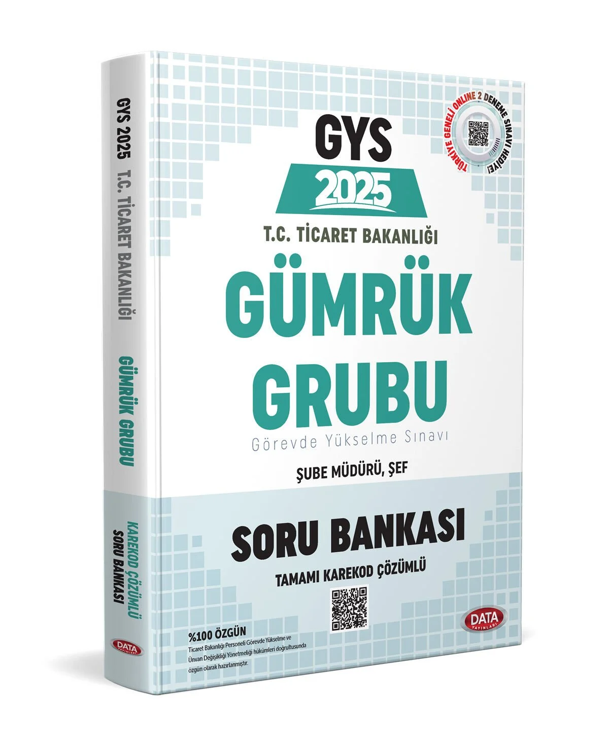 Data Yayınevi Ticaret Bakanlığı GYS Gümrük Gümrük Grubu Soru Bankası - Karekod Çözümlü