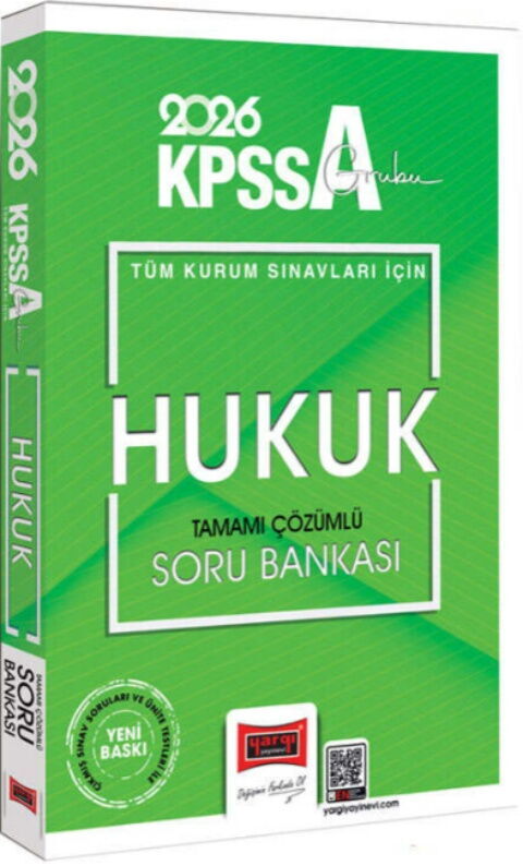 Yargı Yayınları 2026 KPSS A Grubu Hukuk Tamamı Çözümlü Soru Bankası