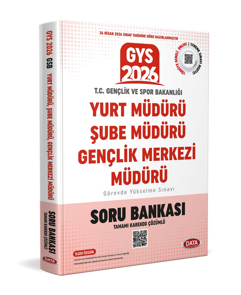 T.C. Gençlik ve Spor Bakanlığı Yurt Müdürü - Şube Müdürü - Gençlik Merkezi Müdürü GYS Soru Bankası - Karekod Çözümlü
