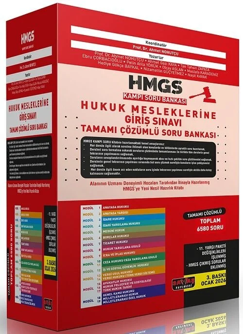 Savaş 2026 HMGS Kampı Soru Bankası Modüler Set 3. Baskı - Ahmet Nohutçu Savaş Yayınları