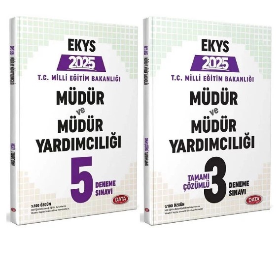 Data 2025 MEB EKYS Müdür ve Yardımcılığı 5+3 Deneme 2 li Set Data Yayınları
