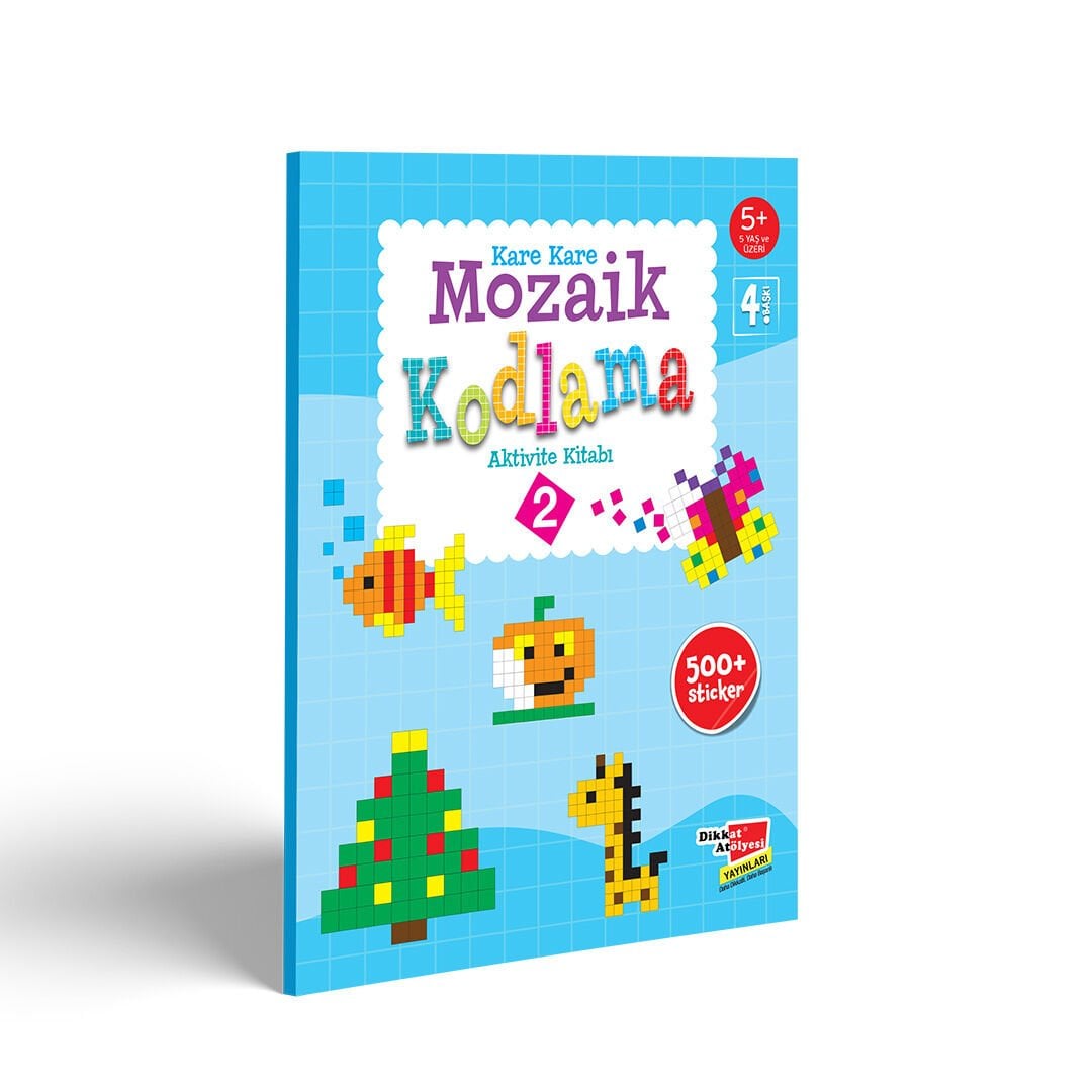Okul Öncesi Stickerli Kare Kare Mozaik Kodlama 2. Seviye Dikkat Atölyesi Yayınları