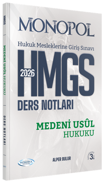 Monopol Yayınları 2026 HMGS Medeni Usul Hukuku Ders Notları Alper Bulur