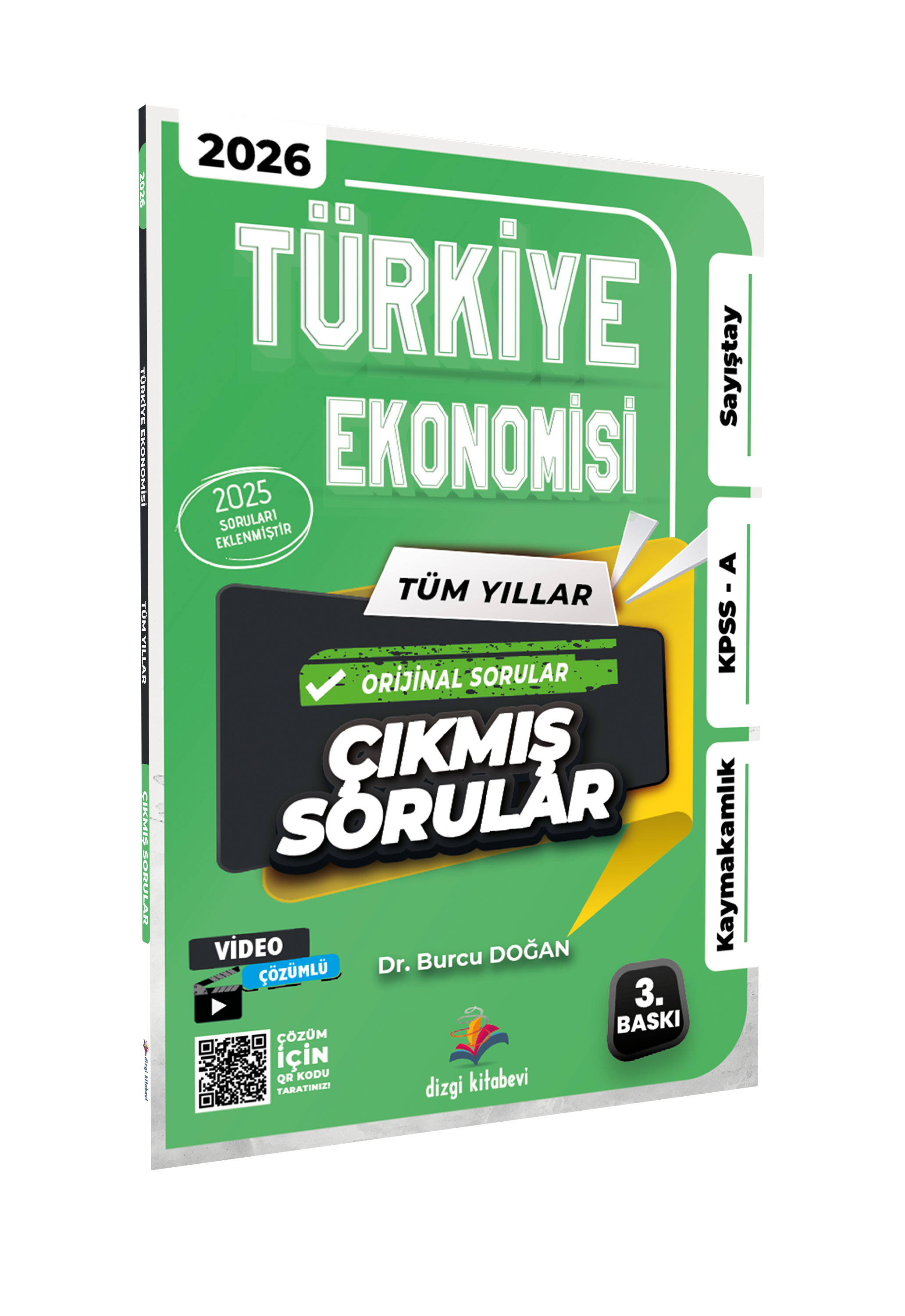 Dizgi Kitap 2026 Türkiye Ekonomisi Kaymakamlık KPSS A Sayıştay Tüm Yıllar Tamamı Video Çözümlü Çıkmış Sorular Dr. Burcu Doğan