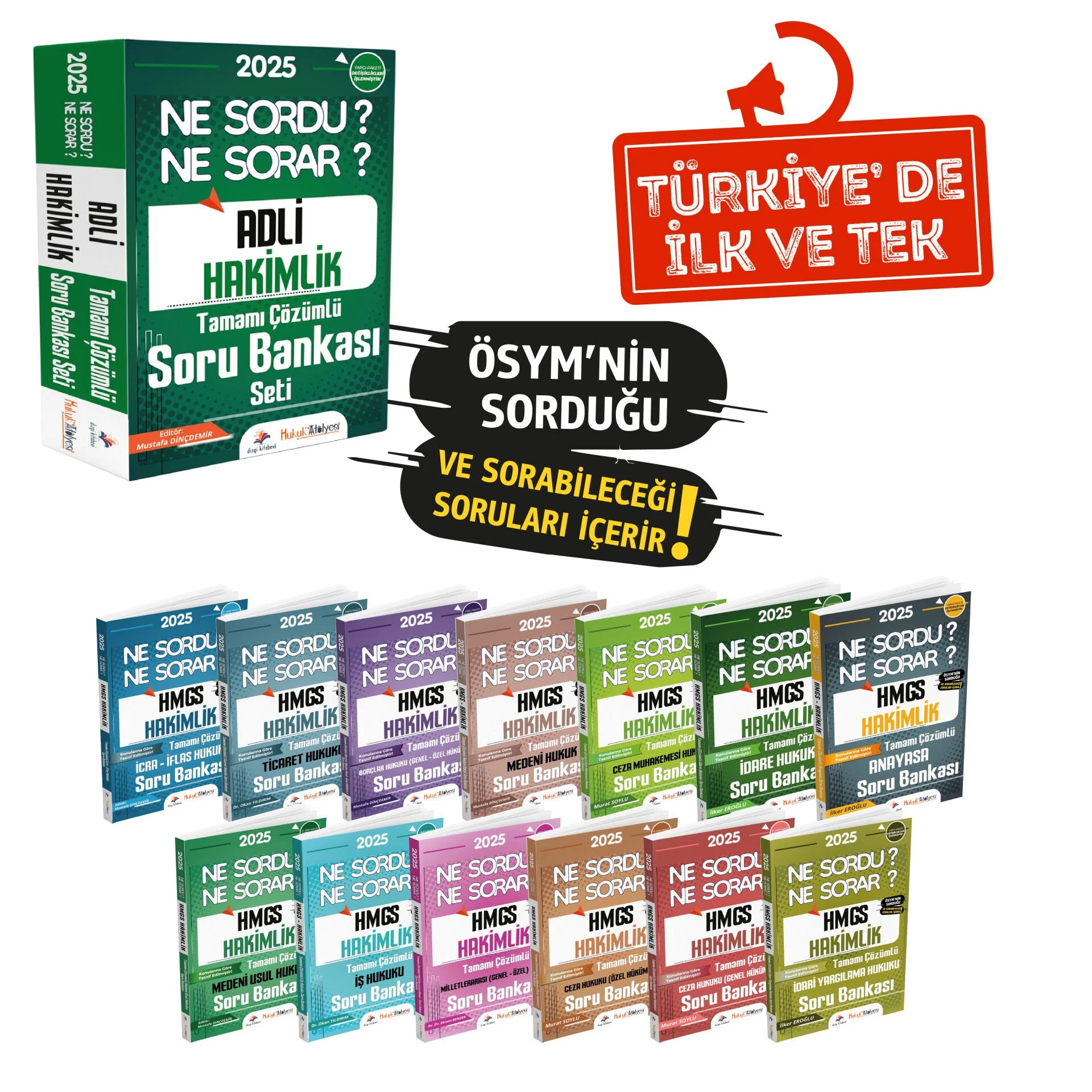 Süper Fiyat!! Dizgi Kitap Hukuk Atölyesi Adli Hakimlik Ne Sordu Ne Sorar Tamamı Çözümlü Soru Bankası Seti