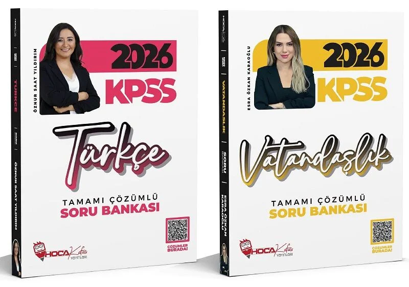 Hoca Kafası 2026 KPSS Türkçe + Vatandaşlık Soru Bankası 2 li Set - Öznur Saat Yıldırım, Esra Özkan Karaoğlu Hoca Kafası Yayınları
