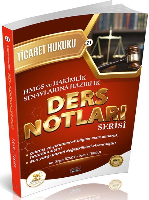 Savaş Yayınları 2026 HUKAL HMGS-HAKİMLİK Ticaret Hukuku Ders Notları Özgür Özsoy, Damla Turgut