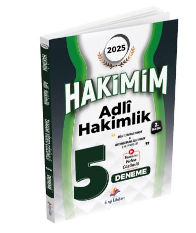 Dizgi Kitap 2025 Hakimim Adli Hakimlik Tamamı Video Çözümlü 5 Deneme Sınavı 2. Baskı