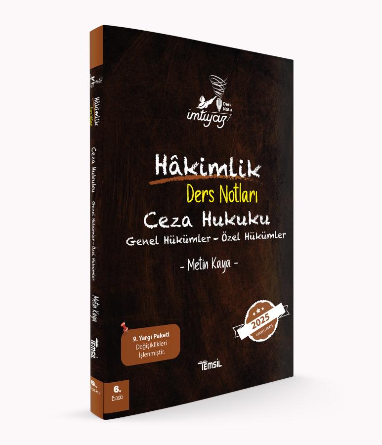 İMTİYAZ Ceza Hukuku (Genel Hükümler - Özel Hükümler) Ders Notları Metin Kaya Temsil Kitap