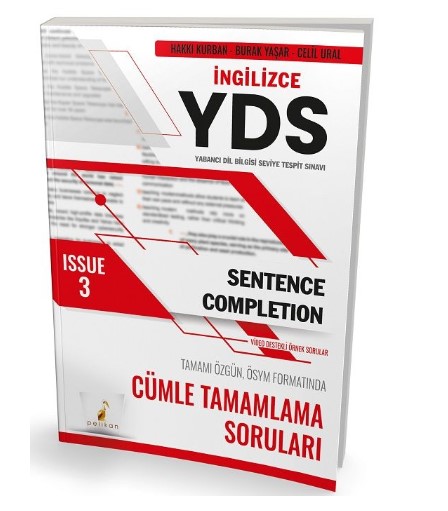 Pelikan YDS İngilizce Issue-3 Cümle Tamamlama Soruları Pelikan Yayınları