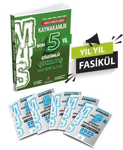 Mülkiamirlik Sınavı MAS Kaymakamlık Son 5 Yıl(2019-20-21-22-23) Orijinal Çıkmış Sorular Çözümlü