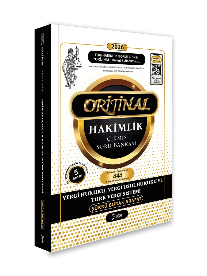 Yetki Yayınları 2026 Hakimlik Kaymakamlık KPSS İcra Müdürlüğü Vergi Hukuku ORJİNAL Çıkmış Soru Bankası